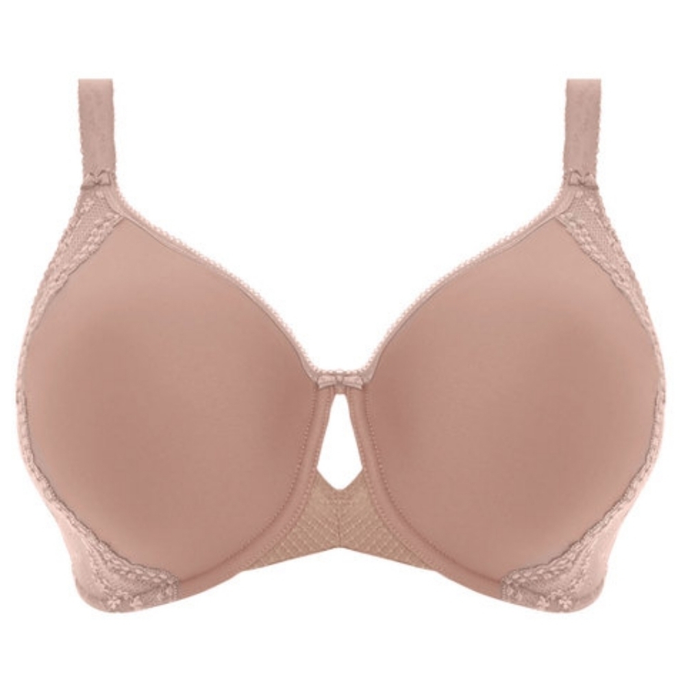 Elomi Charley Fawn Bandless Spacer Moulded Bra Lined Underwire Size 34L Nude